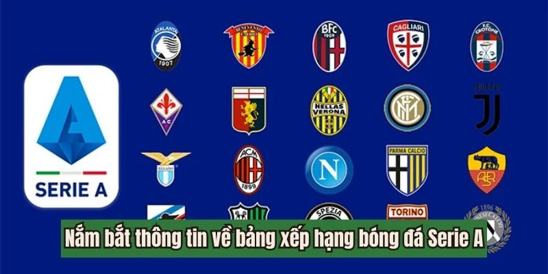 Nắm bắt thông tin về bảng xếp hạng bóng đá Serie A